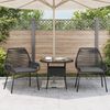 vidaXL Gartenstühle 2 Stk. mit Kissen Schwarz Poly Rattan 369095 Bild 3