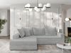 Ecksofa Couchgarnitur Sofa OSKAR in Stoff Tilia Hellgrau Ottomane Links Bild 2
