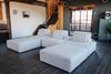 KAWOLA Modulsofa WIOLO SOFT 5 Module 5 Rückenkissen Cord hellgrau 84 x 222 x 333 cm Bild 5