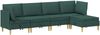 vidaXL Modular Sofa Set mit Stauraum 5 pcs Dunkelgrün Stoff 3413701 Bild 2