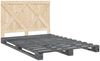 vidaXL Massivholzbett mit Kopfteil Grau 160x200 cm Kiefer 3281583 Bild 3