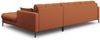 Micadoni Ecksofa Mamaia 5-Sitzer Rechts Strukturierter Stoff Neve Ziegel schwarze Beine Bild 4