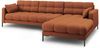 Micadoni Ecksofa Mamaia 5-Sitzer Rechts Strukturierter Stoff Neve Ziegel schwarze Beine Bild 3