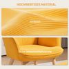 HOMCOM Relaxsessel mit Hocker, Kordoptik, Holzbeine (Ohrensessel, 2-St, Polstersessel), für Wohnzimmer, Orange Bild 4