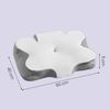 SONGMICS Kopfkissen, Kissen ergonomisch, Nackenkissen kühlend, höhenverstellbar, Memory Foam Kissen, weiß-grau Bild 5