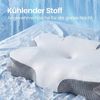 SONGMICS Kopfkissen, Kissen ergonomisch, Nackenkissen kühlend, höhenverstellbar, Memory Foam Kissen, weiß-grau Bild 4
