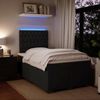 vidaXL Boxspringbett mit Matratze Schwarz 120x190 cm Samt 3293166 Bild 5