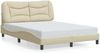 vidaXL Bettgestell mit LED ohne Matratze "Hvar" Creme 120x200 cm Stoff 3213695 Bild 5