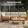 STEELSØN 'Mizaru' Premium Gartenlounge, Gartenmöbel Set mit Tisch, taupe, Akazienholz, wetterfest und UV-beständig, Outdoor Ecksofa mit 3 Sitzen Bild 3