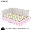 Kinderbett 160x200 cm Polster-Schlafsofa aus Leinen mit LED-Lichtleiste, USB-Anschluss und Lattenrost Bild 5