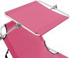 vidaXL Klappliege mit Sonnendach Stahl Rosa 310327 Bild 5