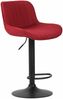 2er Set Barhocker Lentini, drehbar, Rot, Schwarz, Stoff Bild 4