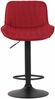 2er Set Barhocker Lentini, drehbar, Rot, Schwarz, Stoff Bild 5