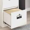 vidaXL Aktenschrank Weiß 44 x 50 x 74,5 cm Kaltgewalzter Stahl 891597 Bild 5