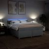 vidaXL Boxspringbett mit Matratze Hellgrau 180x200 cm Stoff 3289066 Bild 5