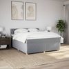 vidaXL Boxspringbett mit Matratze Hellgrau 180x200 cm Stoff 3289066 Bild 4