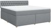 vidaXL Boxspringbett mit Matratze Hellgrau 180x200 cm Stoff 3289066 Bild 3