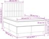 vidaXL Boxspringbett mit Matratze & LED Schwarz 120x190 cm Stoff 3270213 Bild 2