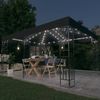 vidaXL Pavillon mit Doppeldach & LED-Lichterkette 3x4 m Anthrazit 3070299 Bild 2
