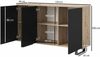 Kommode Masimo 150 cm, Aufbewahrungsschrank, Kommode mit 3 Türen, Weiß, Push-to-Open, im Loft-Stil, 100 x 40 x 150 cm Bild 2