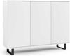 Kommode Masimo 150 cm, Aufbewahrungsschrank, Kommode mit 3 Türen, Weiß, Push-to-Open, im Loft-Stil, 100 x 40 x 150 cm Bild 3