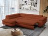 Ecksofa mit Bettfunktion, Modern Sofa, L-form, Einstellbare Kopfstützen, Bettkasten - PETER - Orange Plüsch - links Bild 5