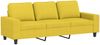 vidaXL 3-tlg. Sofagarnitur Hellgelb Stoff 3201871 Bild 5