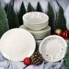 12tlg Tafelservice Holly 6 Pers. Essteller Suppenteller Weihnachten Mistelzweig Bild 3