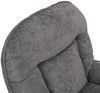 Relaxsessel mit Hocker HWC-P32, Fernsehsessel Nosagfederung, drehbar Metall Stoff/Textil Chenille (370 g/m²) ~ grau Bild 5