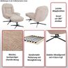 Relaxsessel mit Hocker HWC-P32, Fernsehsessel Nosagfederung, drehbar Metall Stoff/Textil Chenille (370 g/m²) ~ grau Bild 2