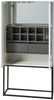 Barschrank >Bar 3< 10 Fächer, Halterung für Weingläser, Weiß matt - 79x156x38cm (B/H/T) Bild 5