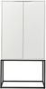 Barschrank >Bar 3< 10 Fächer, Halterung für Weingläser, Weiß matt - 79x156x38cm (B/H/T) Bild 4