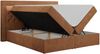 Boxspringbett - Doppelbett mit Multipocket-Matratze und LED - GOLD-6 - 200x200cm - Orange Stoff - H3 Bild 4