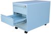 Profi Stahl Büro Rollcontainer Bürocontainer Holzabdeckplatte 3 Schubladen Maße: 62 x 46 x 59 cm RAL 7035 Lichtgrau 505300 Bild 3