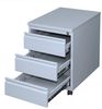 Profi Stahl Büro Rollcontainer Bürocontainer Holzabdeckplatte 3 Schubladen Maße: 62 x 46 x 59 cm RAL 7035 Lichtgrau 505300 Bild 4