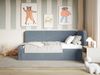 Selsey Fanko – Kinderbett 90x200 cm mit Rausfallschutz, Kopfteil rechts, Plüsch, Blau Bild 2
