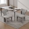 YakoHome Esszimmerstuhl Weiß/Schwarz 64 x 56 x 86 cm – Chenille, gepolstert, mit Massivholzrahmen, stabil und bequem, einfache Montage Bild 5