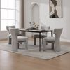 YakoHome Esszimmerstuhl Weiß/Schwarz 64 x 56 x 86 cm – Chenille, gepolstert, mit Massivholzrahmen, stabil und bequem, einfache Montage Bild 2