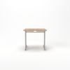 Rheinland Möbel Statio Schreibtisch 80x80 cm höhenverstellbar ±10 mm in Asteiche – kompakter Bürotisch für Homeoffice & Büro, gerader Fuß, Kabelwanne, einfache Montage, FSC® zertifiziert Bild 2