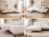 Ecksofa PAVERO L mit Relaxfunktion, elektrisch verstellbare Sitztiefe, Eckcouch L-Form, Wellenfederung, freistehend Ecksofa - Beige Cord - Links Seite Bild 2