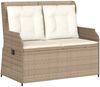 vidaXL Gartenbank Beige Poly-Rattan 3394462 Bild 2