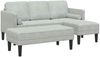 vidaXL Sofa Set mit Kissen 2 pcs Hellgrau Polyester 3329264 Bild 2
