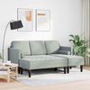 vidaXL Sofa Set mit Kissen 2 pcs Hellgrau Polyester 3329264 Bild 3