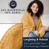 Wohndecke MOON Luxury Kuscheldecke, UNI Decke, ca. 150x200 cm, MOON Heimtextilien, mit geketteltem Rand Bild 3