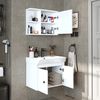 Roomart ADA Badmöbel Set– 3-teiliges Badezimmermöbel Set mit Waschbecken, Unterschrank & Spiegelschrank - H 42 x B 35 x T 60 cm • Weiß Bild 2