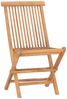 vidaXL 3-tlg. Garten-Essgruppe mit Kissen Klappbar Massivholz Teak 3063187 Bild 5