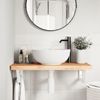 vidaXL Waschbeckenregal Wandmontage Stahl und Massivholz Buche 3302374 Bild 3