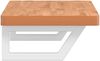 vidaXL Waschbeckenregal Wandmontage Stahl und Massivholz Buche 3302374 Bild 5