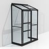 Vitavia Anlehn-Gewächshaus "Styx 900", schwarz, 0,9 m²,3 mm ESG Bild 2