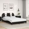 vidaXL Bett "Viana" mit Matratze Schwarz und Weiß 140x190 cm Kunstleder 3208794 Bild 3